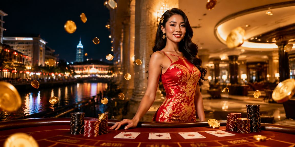 Meja permainan Baccarat di kasino 4d888 dengan dealer langsung